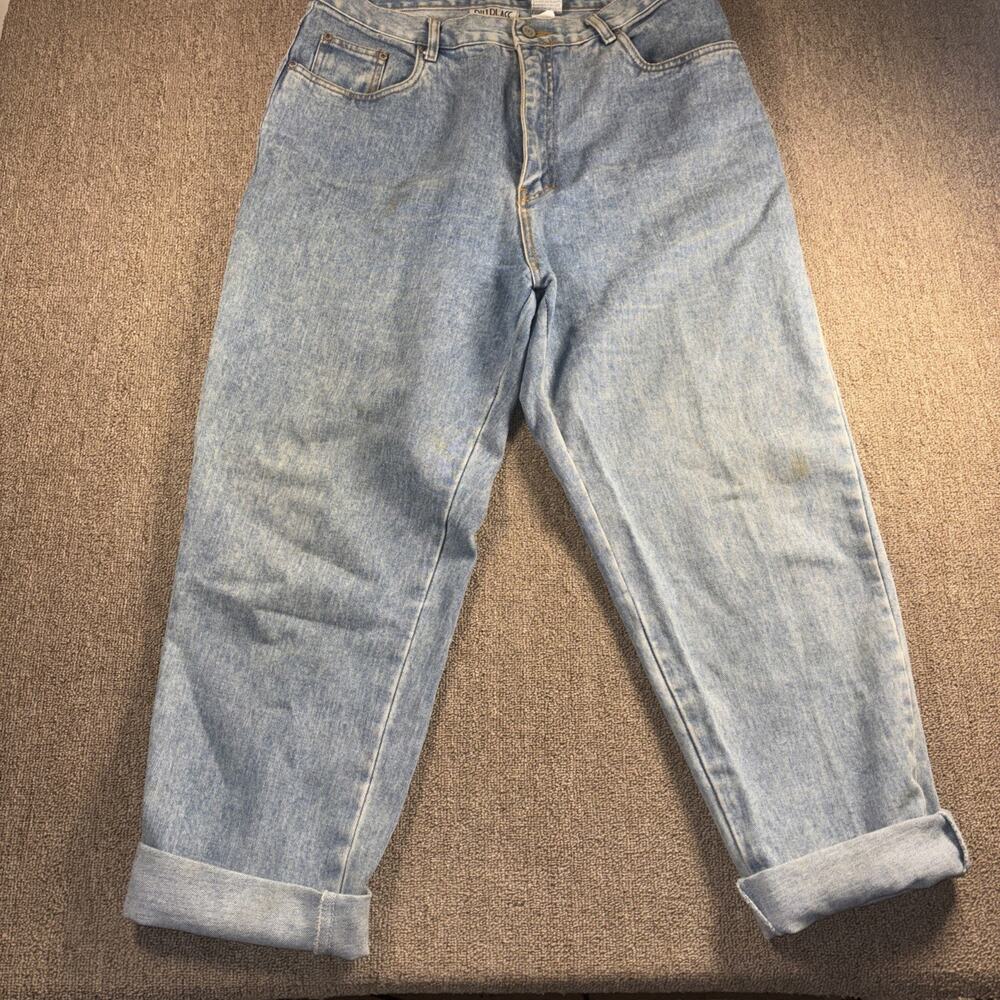Bill Blass Vintage Women’s Easy Fit Jeans Roll Up Size 14 Blue